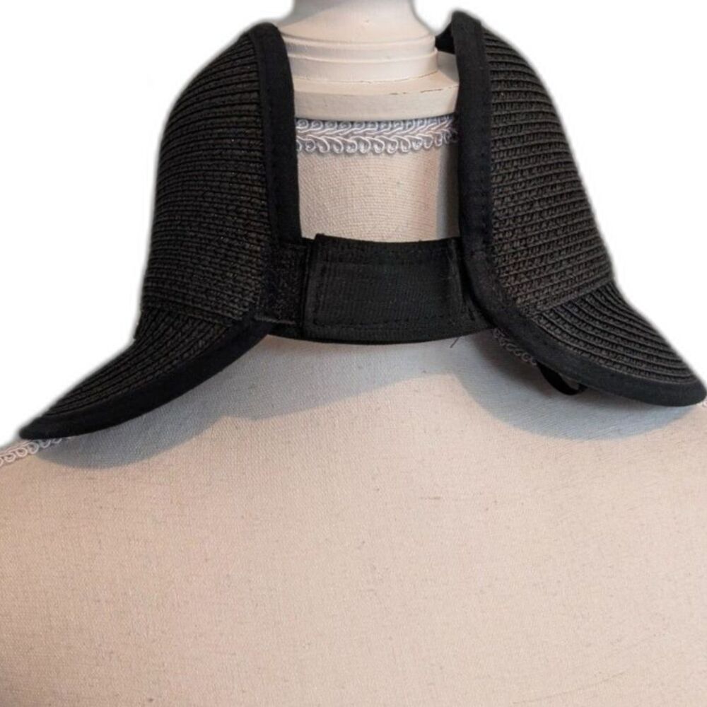 Women's Sun Visor Black Hat Adjustable NWOT - Picture 3 of 5